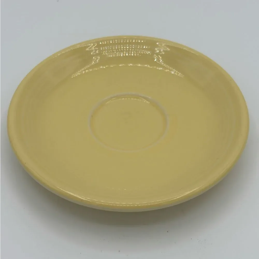 Fiestaware Yellow Teacup and Saucer Fiesta Retired Pale Yellow Tea Cup